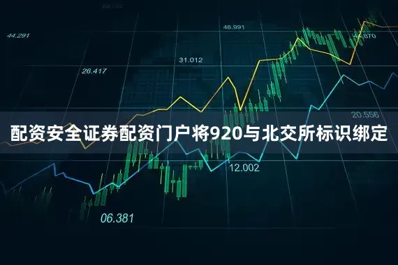 配资安全证券配资门户将920与北交所标识绑定