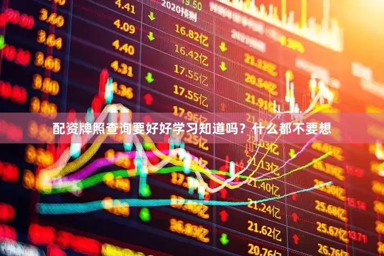 配资牌照查询要好好学习知道吗？什么都不要想